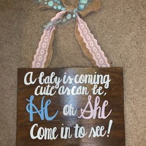 Gender Reveal Sign